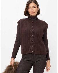 Brax - Rundhalspullover Style Elisa Cosy Cotton: Pullunder Im Baumwolle-Wollmix - Lyst