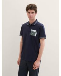 Tom Tailor - Jersey Poloshirt mit Print - Lyst