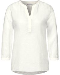 Street One - Langarmbluse LS_Solid Splitneck blouse w ga - Lyst