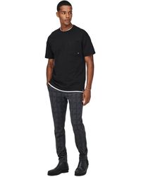 Only & Sons - Chinohose ONSMARK SLIM CHECK 9887 mit Stretch - Lyst
