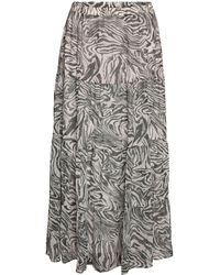 Noisy May - Sommerrock Tiermuster-Design mit elastischem Bund und Falten NMFAIRY MAXI CHIFFON SKIRT WVN - Lyst