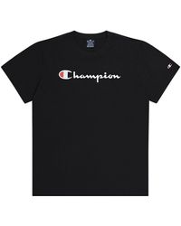 Champion - T-Shirt 219831 KK001 NBK Schwarz - Lyst