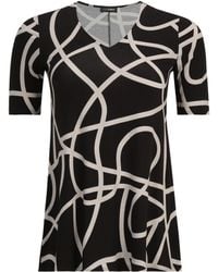 Doris Streich - Longbluse Long-Shirt mit Grafik-Print - Lyst
