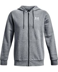 Under Armour - Essential fleece-hoodie mit durchgehendem zip - Lyst