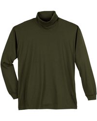 RAGMAN - Rollkragenshirt Langarm-Rolli Übergröße oliv - Lyst