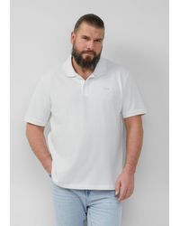 S.oliver - Poloshirt BIG SIZE kurzarm, Kragen, Knöpfe, Logo - Lyst