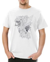 Urban Backwoods - Print- Tattoo Valkyrie T-Shirt Weiß Größe XL - Lyst