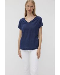THE FASHION PEOPLE - Linen T-Shirt V-Neck - Lyst
