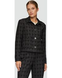 S.oliver - Jackenblazer Bouclé-Jacke mit aufgesetzten Taschen Glitzergarn - Lyst