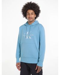 Calvin Klein - Kapuzensweatshirt DISRUPTED OUTLINE MONOLOGO HOODY mit Logodruck - Lyst