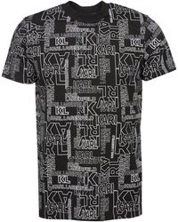 Karl Lagerfeld - T-Shirt mit Logo-Allover (1-tlg) - Lyst