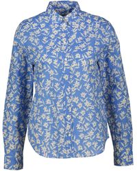 GANT - Hemdbluse mit floralem Print - Lyst