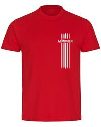 multifanshop - T-Shirt ünchen rot - Lyst