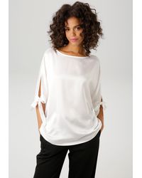 Aniston CASUAL - Schlupfbluse mit raffinierten Cut-Out an den 3/4-langen Ärmeln - Lyst