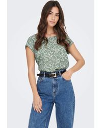 ONLY - Shirtbluse ONLVIC /S AOP TOP NOOS PTM mit Allover Druck - Lyst