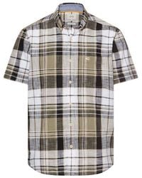 Camel Active - Kurzarmhemd Kurzarm, Kariertes Design, Normale Passform, Mit Button-Down-Kragen - Lyst