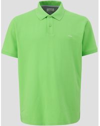 S.oliver - Kurzarmshirt Poloshirt mit kleinem Label-Print - Lyst