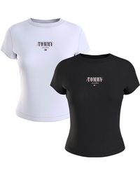 Tommy Hilfiger - T-Shirt TJW 2 PACK SLIM ESSENTIAL LOGO 1 mit Flagge - Lyst
