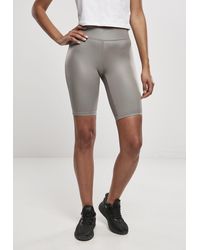 Urban Classics - Stoffhose Ladies Synthetic Leather Cycle Shorts (1-tlg) - Lyst