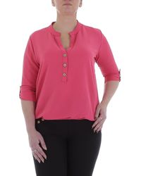 Ital-Design - Crinklebluse Elegant Bluse in Pink - Lyst