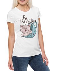 Urban Backwoods - Print- Be PawsitIVe T-Shirt Cat Cats Katze Love Liebe Gamer Gaming - Lyst