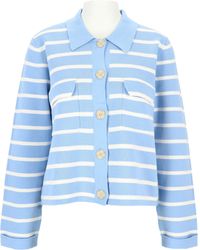 halsüberkopf Accessoires - Strickjacke Streifen mit Polokragen - Lyst
