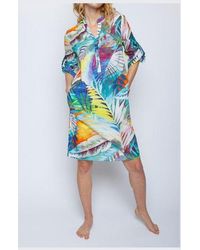 Emily Van Den Bergh - Blusenkleid kleid multi Palmenblätter - Lyst