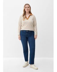 TRIANGL - Stoffhose Jeans / Fit / Mid Rise / Slim Leg / doppelter Bund Waschung, Stickerei - Lyst