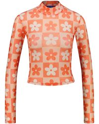HUGO - Longsleeve aus Mesh DASORI Cropped Fit - Lyst