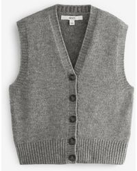 Next - Strickweste Tanktop aus Strick mit Knopfleiste (1-tlg) - Lyst