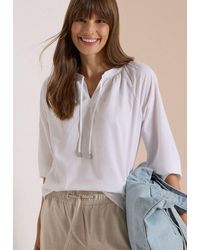 Cecil - Klassische Bluse Aus Reiner Baumwolle - Lyst