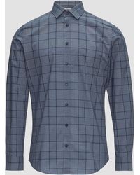 S.oliver - Langarmhemd Tailored Fit: Kariertes Hemd aus Baumwollstretch Artwork - Lyst