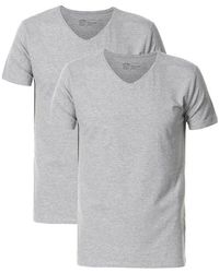 Petrol Industries - - Kurzarmshirt - - -er Pack Basic-T-Shirt V-Ausschnitt (2 Stück) - Lyst