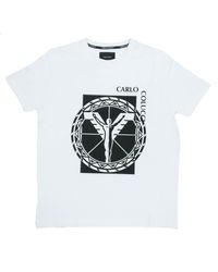 carlo colucci - T-Shirt Block Logo Print (1-tlg) - Lyst