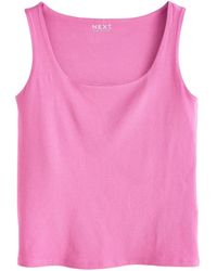 Next - Shirttop Top mit eckigem Ausschnitt (1-tlg) - Lyst