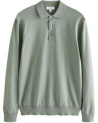 Next - Langarm- Langärmeliges Slim Fit Poloshirt aus Strick (1-tlg) - Lyst