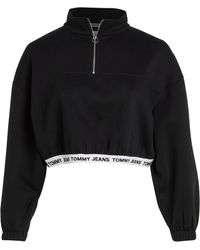 Tommy Hilfiger - Sweatshirt TJW CRV SUPER CROP WAISTBAND PLUS SIZE CURVE,mit Tommy Jeans Logo-Schriftzügen - Lyst