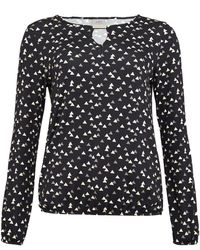 Seidel Moden - Langarmshirt mit grafischem Muster und Detail am Ausschnitt, MADE IN GERMANY - Lyst