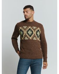 No Excess - Rundhalspullover Jacquard-Pullover mit Seide - Lyst