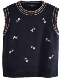 Next - Ärmelloses Strick-Tanktop Pullunder mit Wolle (1-tlg) - Lyst