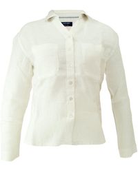 Saint James - Langarmbluse 0524 Bluse klassisch Charlene Ml aus Leinen - Lyst