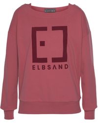 Elbsand - Sweatshirt Finnia mit Flockprint vorne, klassischer Sweater aus weicher Ware - Lyst
