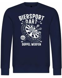 deinshirt - Rundhalspullover Pullover Biersport Dart Mit Print Motiv, Grafik - Lyst