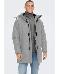 Only & Sons - Steppjacke ONSCARL LIFE LONG QUILTED COAT NOOS OTW - Lyst
