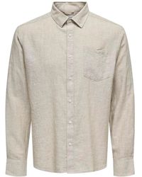 Only & Sons - Langarmhemd ONSCAIDEN LIFE REG LS 1 PKT SHIRT NOOS - Lyst