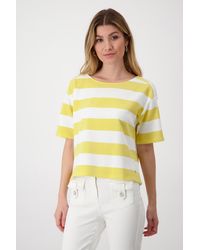 Monari - T-Shirt, dry lemon Ringel - Lyst