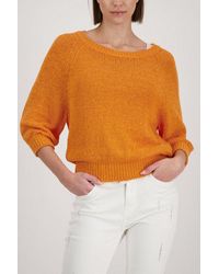 Monari - Strickpullover Pullover Basic Bändchen Regular Fit Aus Bändchengarn - Lyst