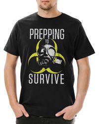 Urban Backwoods - Print- Prepping To Survive T-Shirt Prepper Apokalypse Logo - Lyst