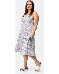 Kekoo - A-Linien-Kleid Sommerkleid Midikleid Trägerkleid mit Stretch 'Vivid' - Lyst