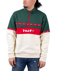 Huf - Sweater Taped 1/4 Zip Fleece - Lyst